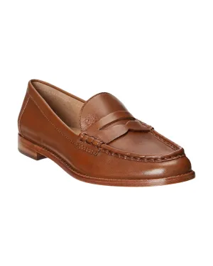 Lauren by Ralph Lauren Brown Wynnie Burnished Leather Loafer