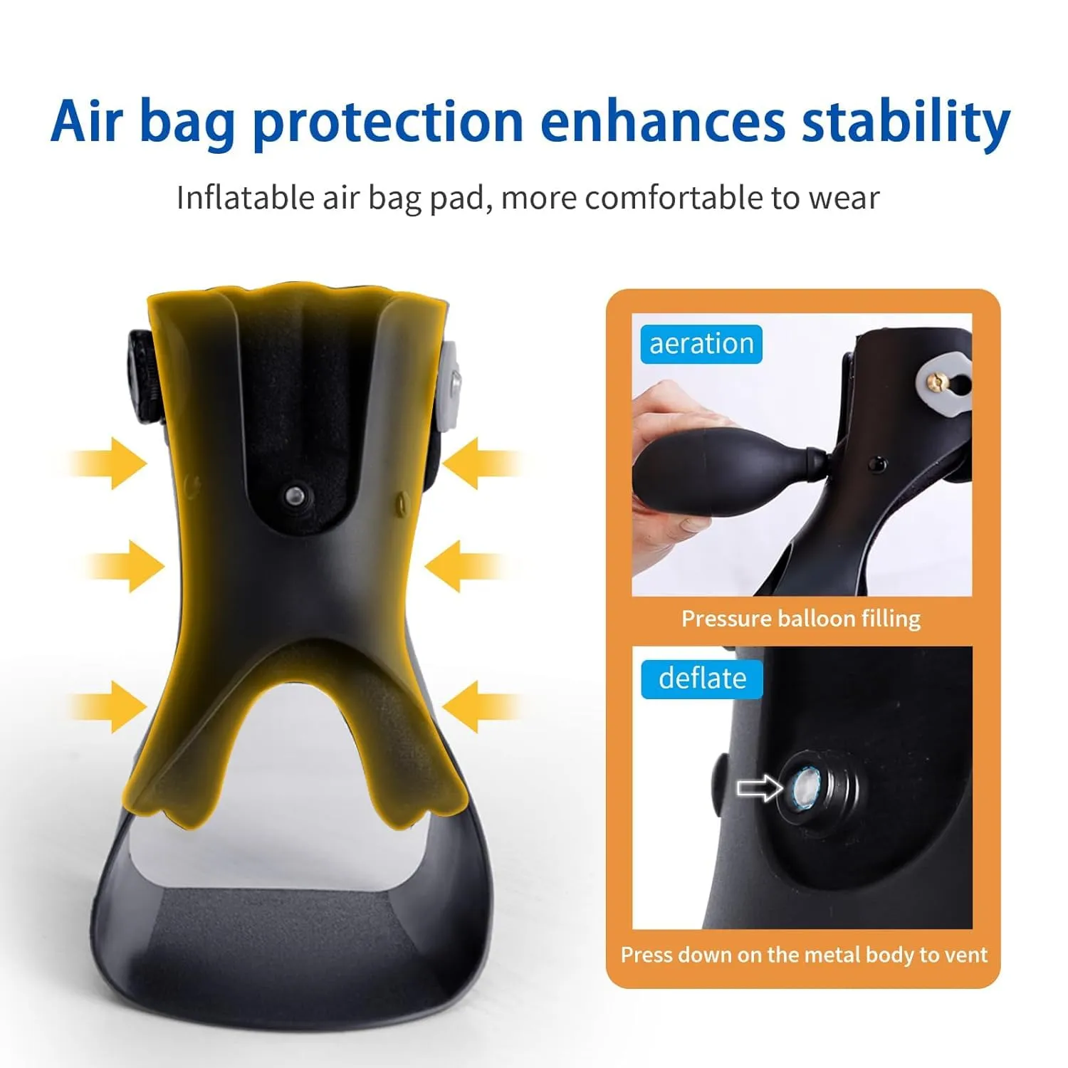 Laway AFO Foot Drop Brace,Adjustable Drop Foot Brace for Enhanced Walking,Upgraded Inflatable Version,More Comfortable,for Hemiplegia Stroke