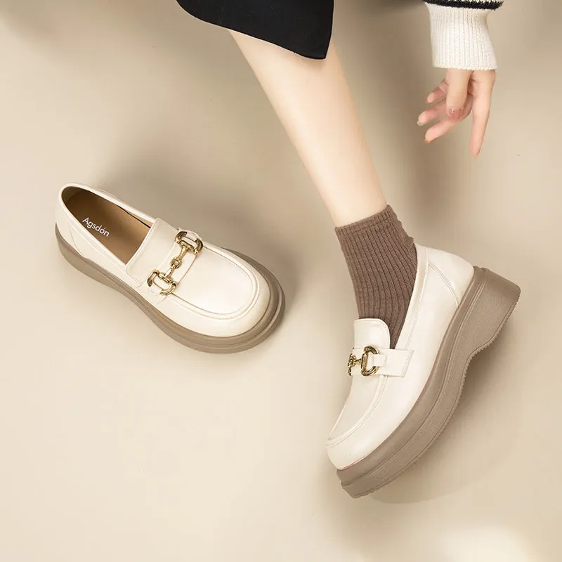 Leather Loafers With Chain
