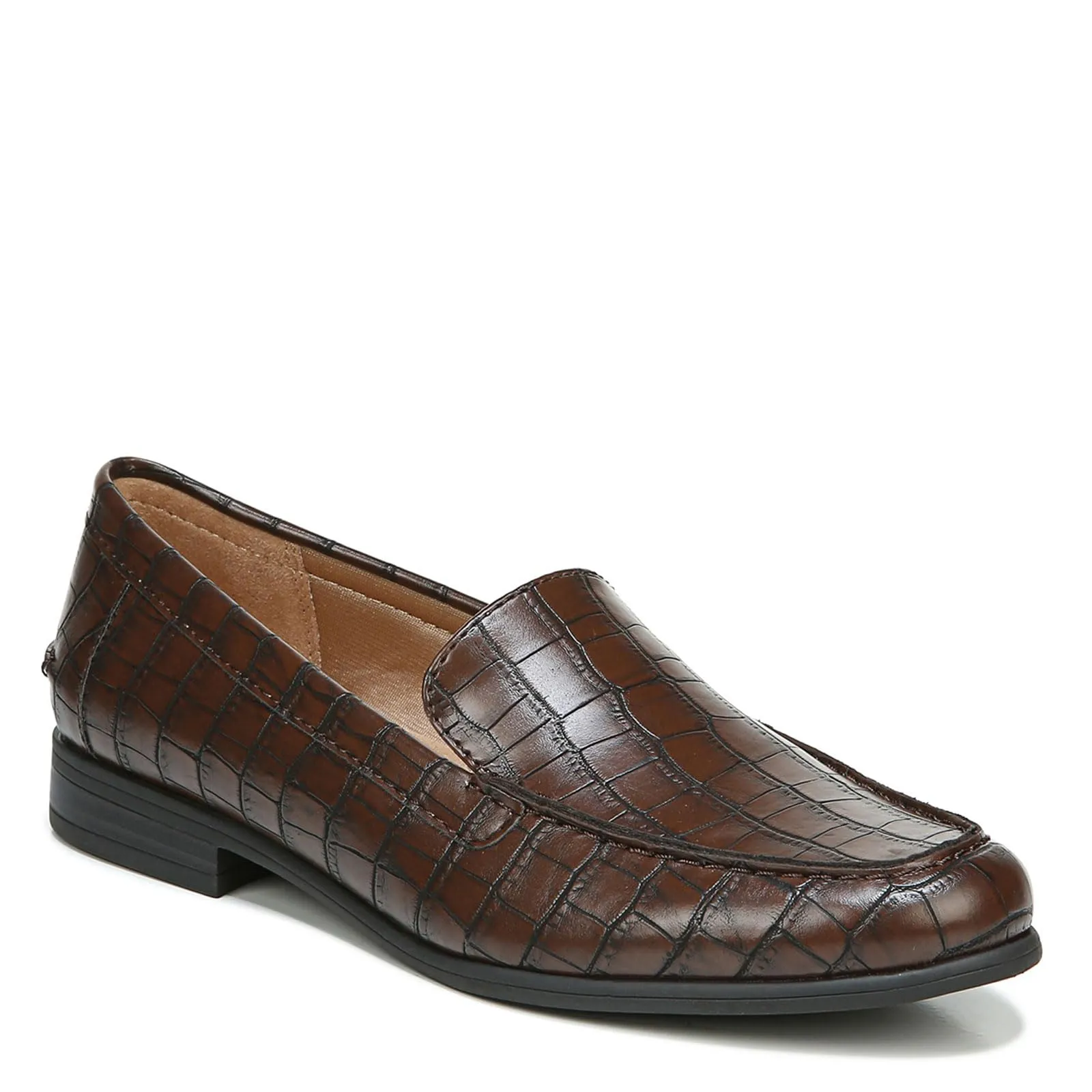 LifeStride Womens Margot Loafer, Brown Croc, 7 US