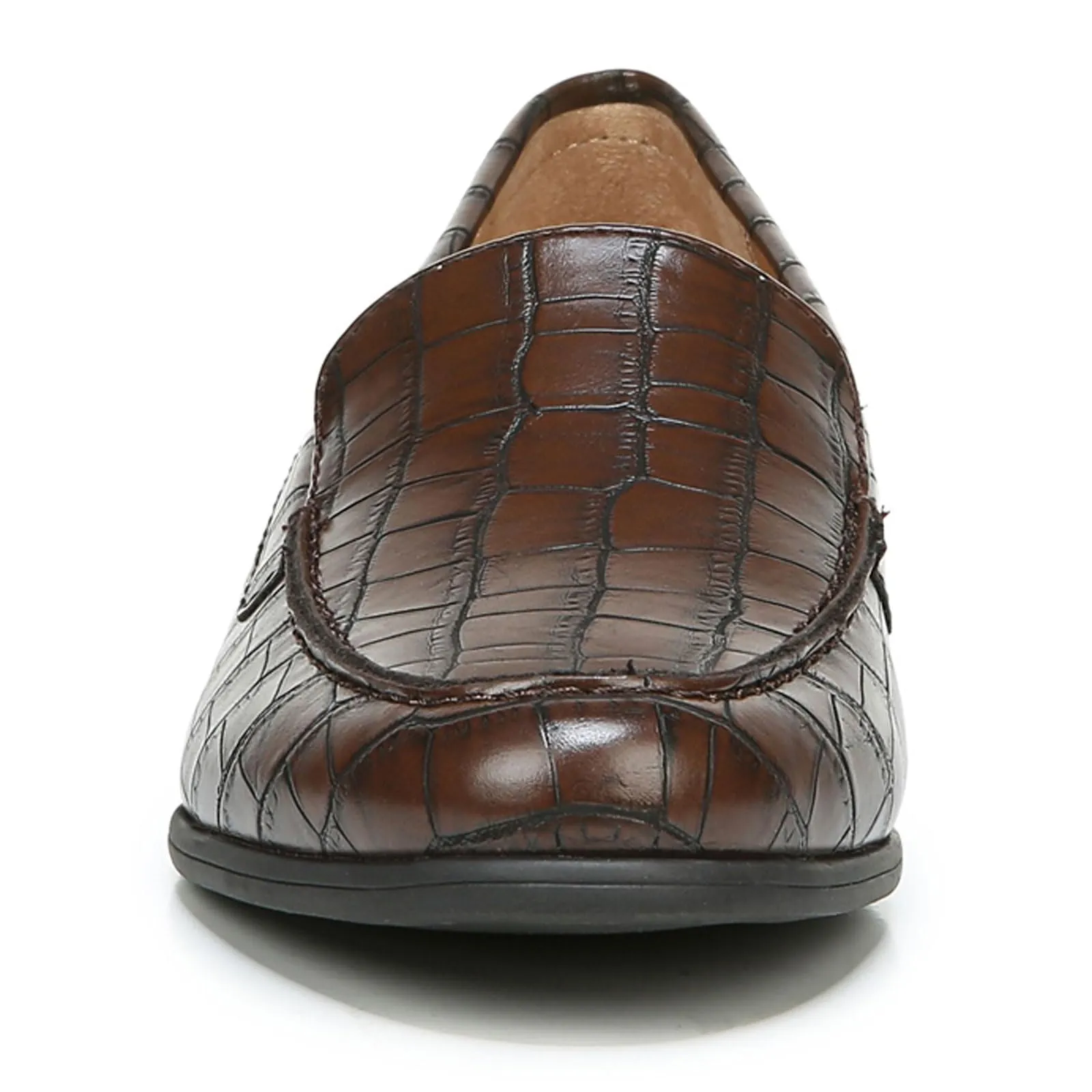 LifeStride Womens Margot Loafer, Brown Croc, 7 US