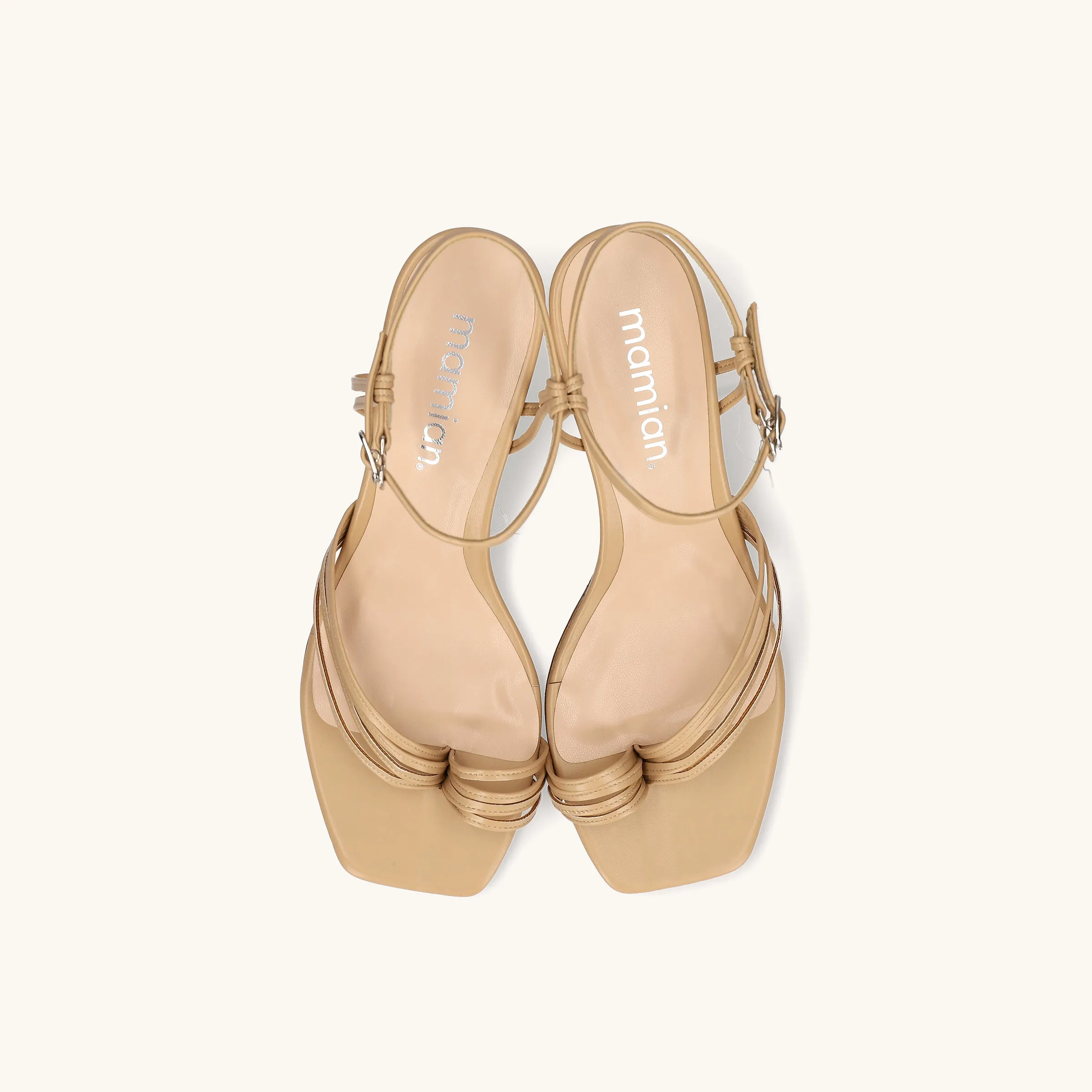 Limited special price 2,990 yen: 2023SS: Thong sandals with multiple straps (564) beige