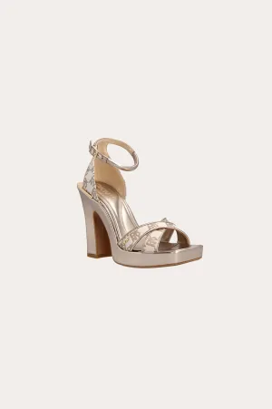 LINDA ANKLE STRAP BLOCK HEELS