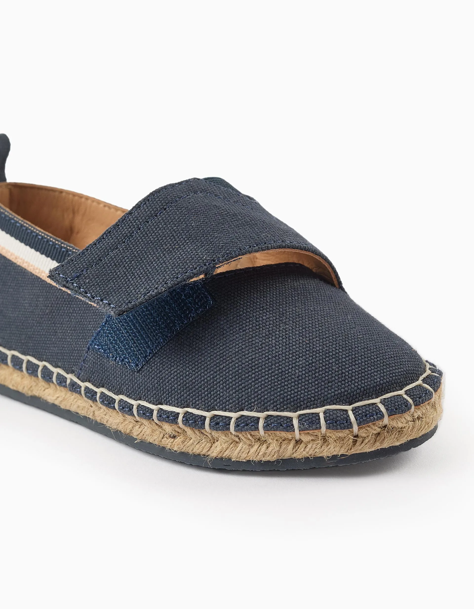 Linen Espadrilles with Jute for Baby Boys, Dark Blue