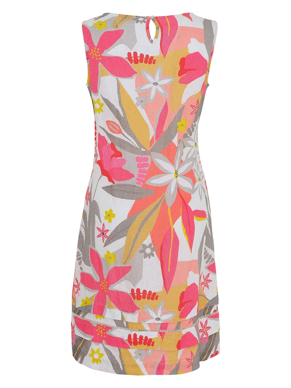 Linen Floral Dress