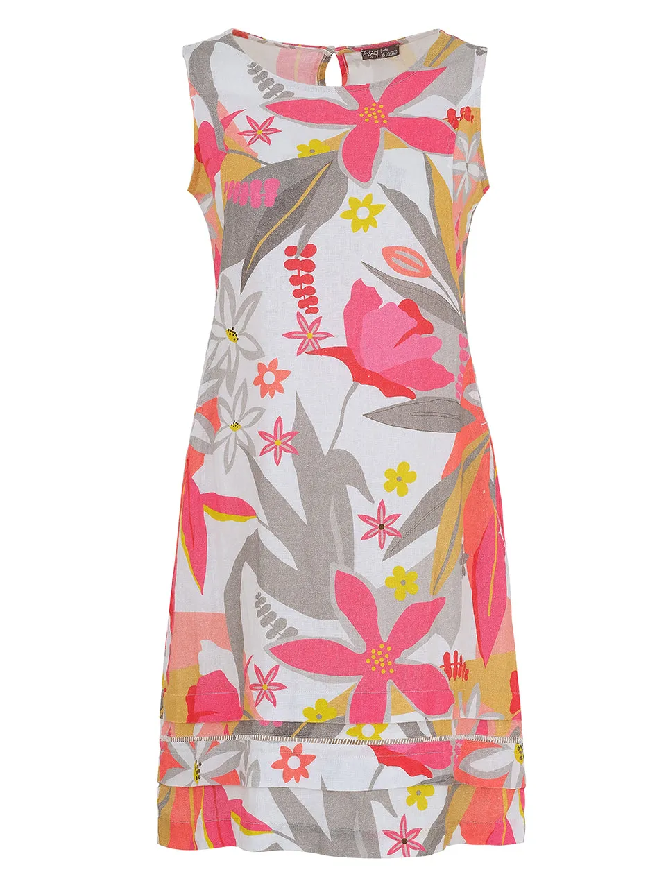 Linen Floral Dress