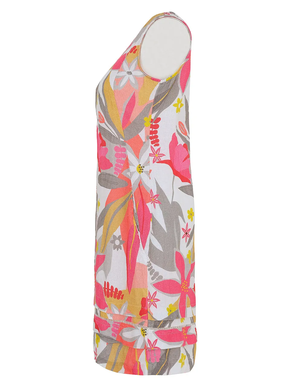 Linen Floral Dress