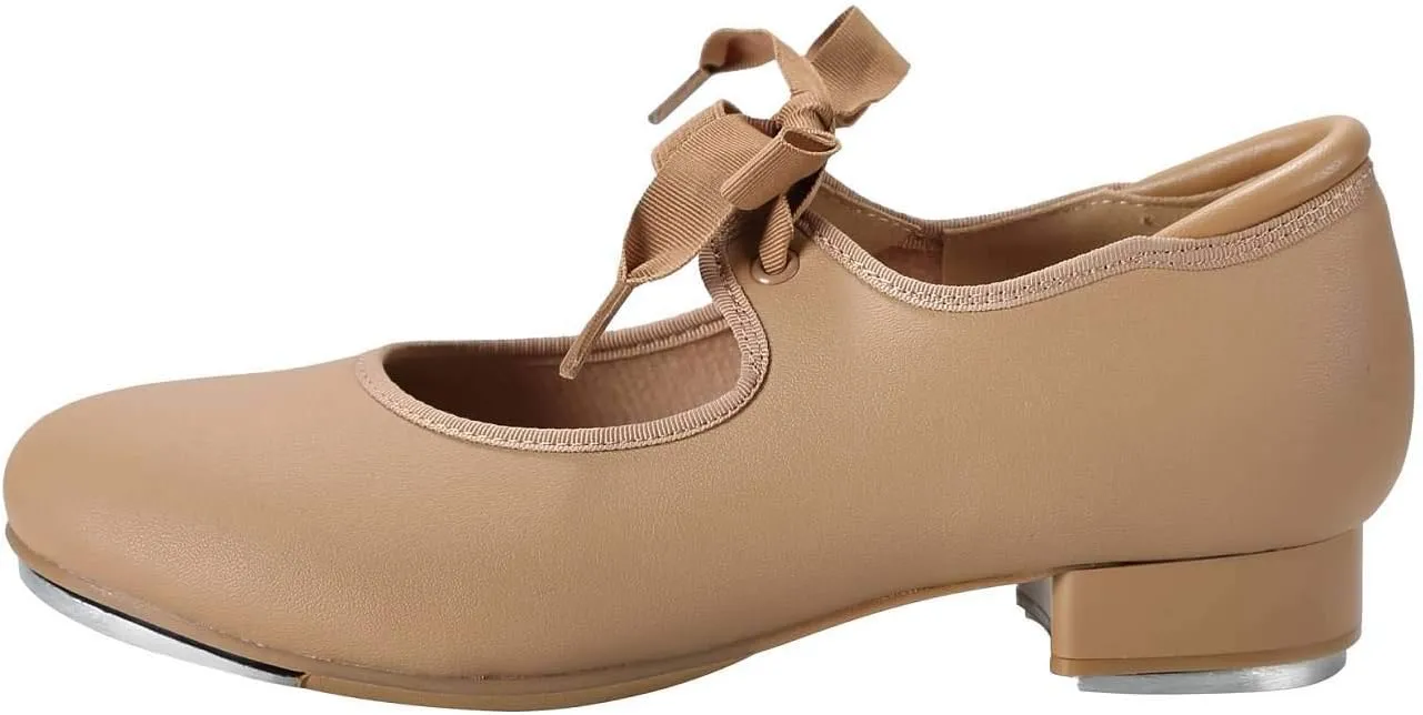 Linodes Unisex PU Leather/Patent Ribbon Tie Tap Shoe Dance Shoes for Women and Men's Dance Shoes-601