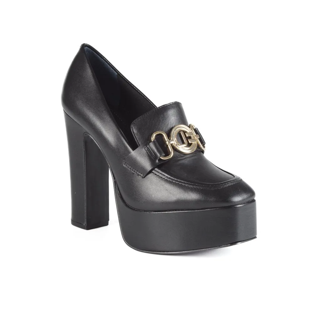 Loafer Plataforma Couro