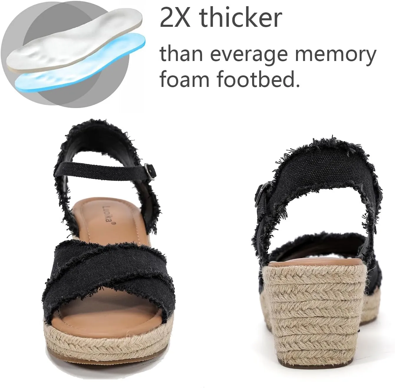 Luoika Women's Wide Width Flat Slides Sandals, Strapy Slide Sandal Slip on Dressy Summer Shoes for Women.
