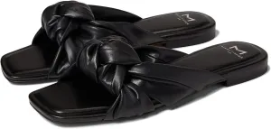 Marc Fisher LTD Womens Farisa 3 Knot-Front Square Toe Slide Sandals