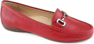 Marc Joseph New York Women's Carter Road Loafer, Red Grainy 1, 5