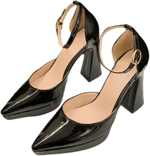 Mary Jane Heels for Women Bow Lolita Platform High Heels Kawaii Shoes Dress Round Toe Pumps