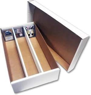 Max Protection (12) Super Shoe Box Card Storage - Durable 3 Row Toploader Card Storage Box - Made in USA with Premium Cardboard - Trading Card Organizer - Holds Toploaders for Safe Collection