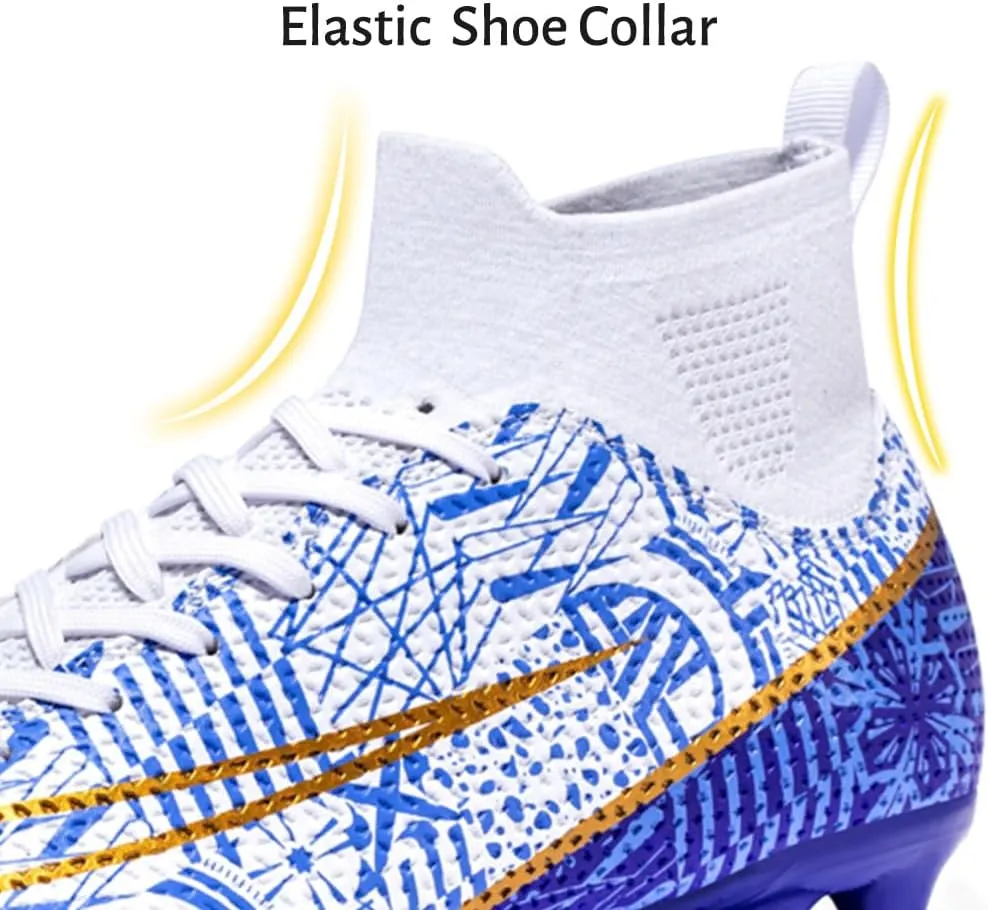 Maylrvjv Men's Soccer Cleats Football Shoes Comfortable Indoor and Outdoor Training Sports Sneakers