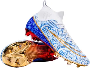 Men's Cleats Firm Ground Soccer Shoes Athletic Lightweight Running Outdoor Turf Comfortable Training Football Shoes