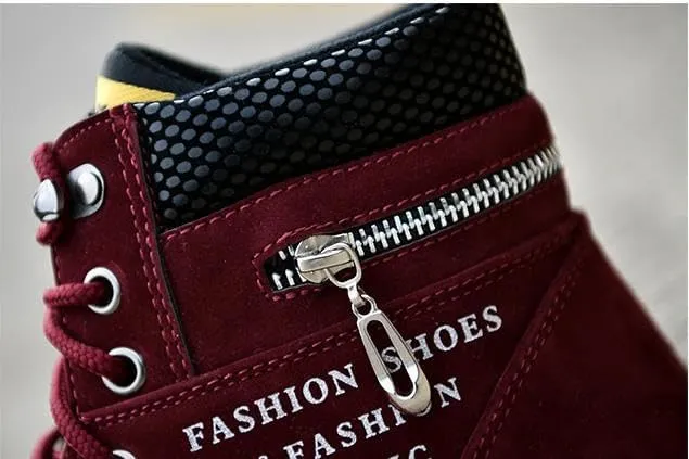 Men's Fashion Sneakers High-top Canvas Shoes, Skateboard Shoes Comfortable Casual Walking Shoes