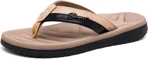 Men's Flip Flop with Arch Support Comfort Beach Thong Sandals Lightweight Non Slip Sole Durable Walking Summer Orthotic Slipppers Indoor and Outdoor