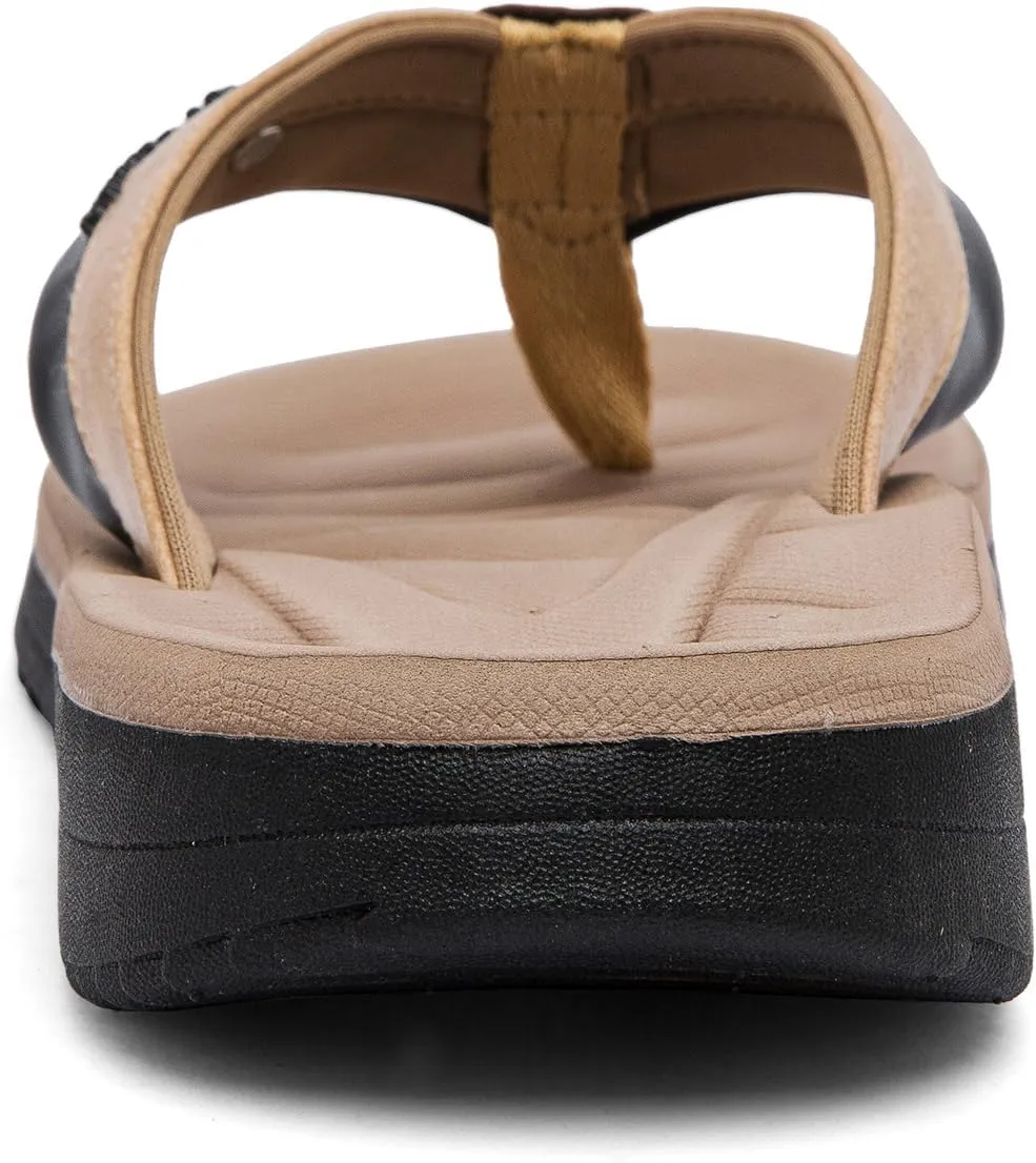 Men's Flip Flop with Arch Support Comfort Beach Thong Sandals Lightweight Non Slip Sole Durable Walking Summer Orthotic Slipppers Indoor and Outdoor