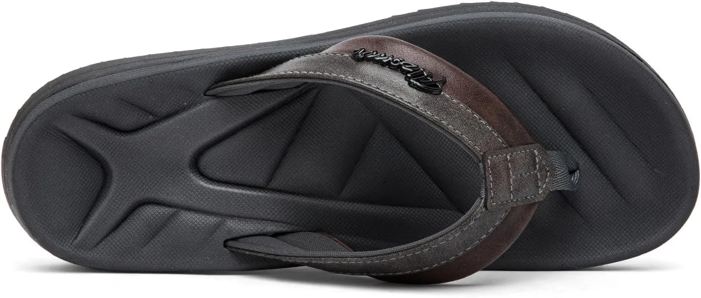 Men's Flip Flop with Arch Support Comfort Beach Thong Sandals Lightweight Non Slip Sole Durable Walking Summer Orthotic Slipppers Indoor and Outdoor