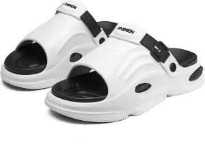 Men's Shallow Mouth Wide Casual Garden Shoes, Comfortable Swimming Pool Walking Shoes, Classic Lightweight Comfortable Beach Wading Shoes