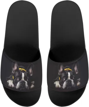 Mens Slide Sandals Fashion Womens Flat Sandals Single Band Slides Shower Shoes for Summer Beach
