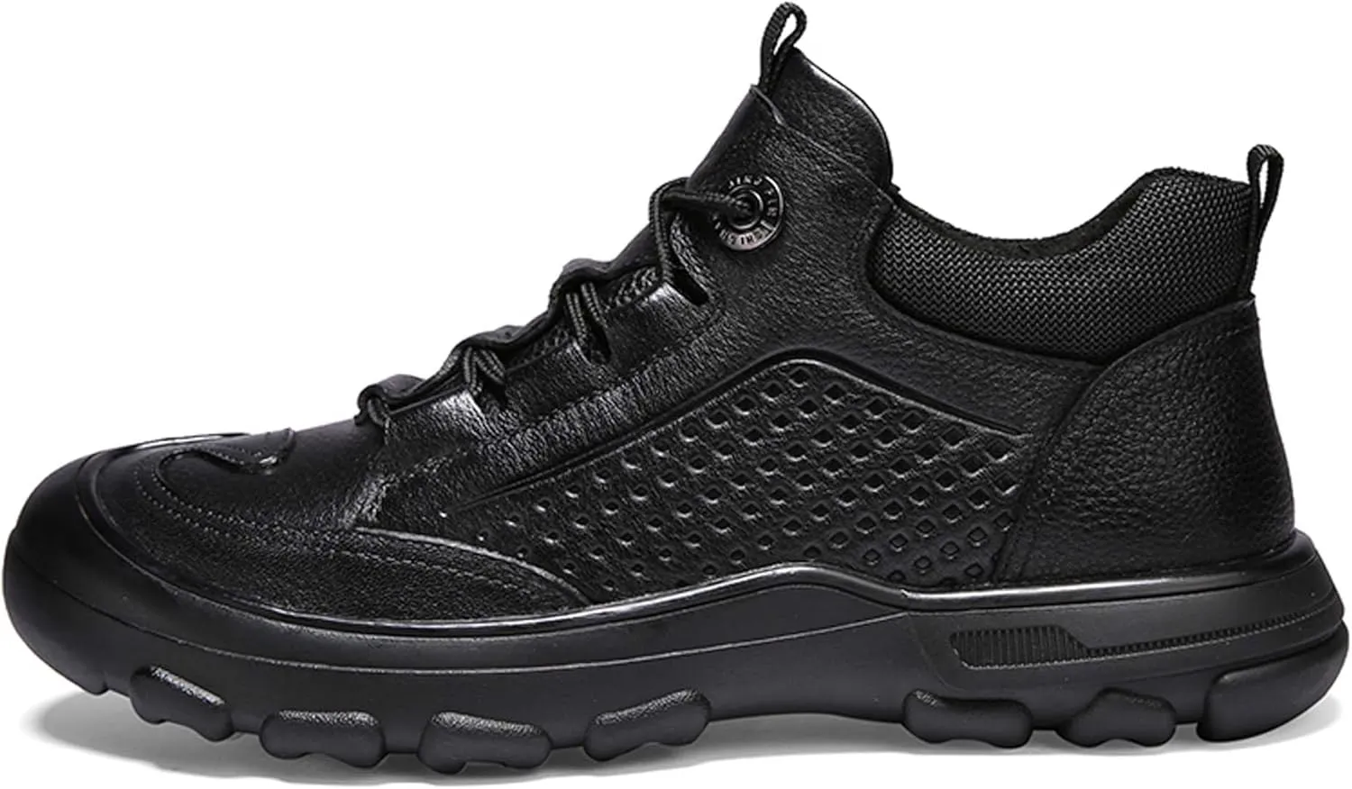 Men's Walking Shoes Outdoor Non-slip Climbing Shoes Cowhide Waterproof Cross-country Travel Shoes Fashion Lace-up Casual Sneakers Classic Business Office Shoes