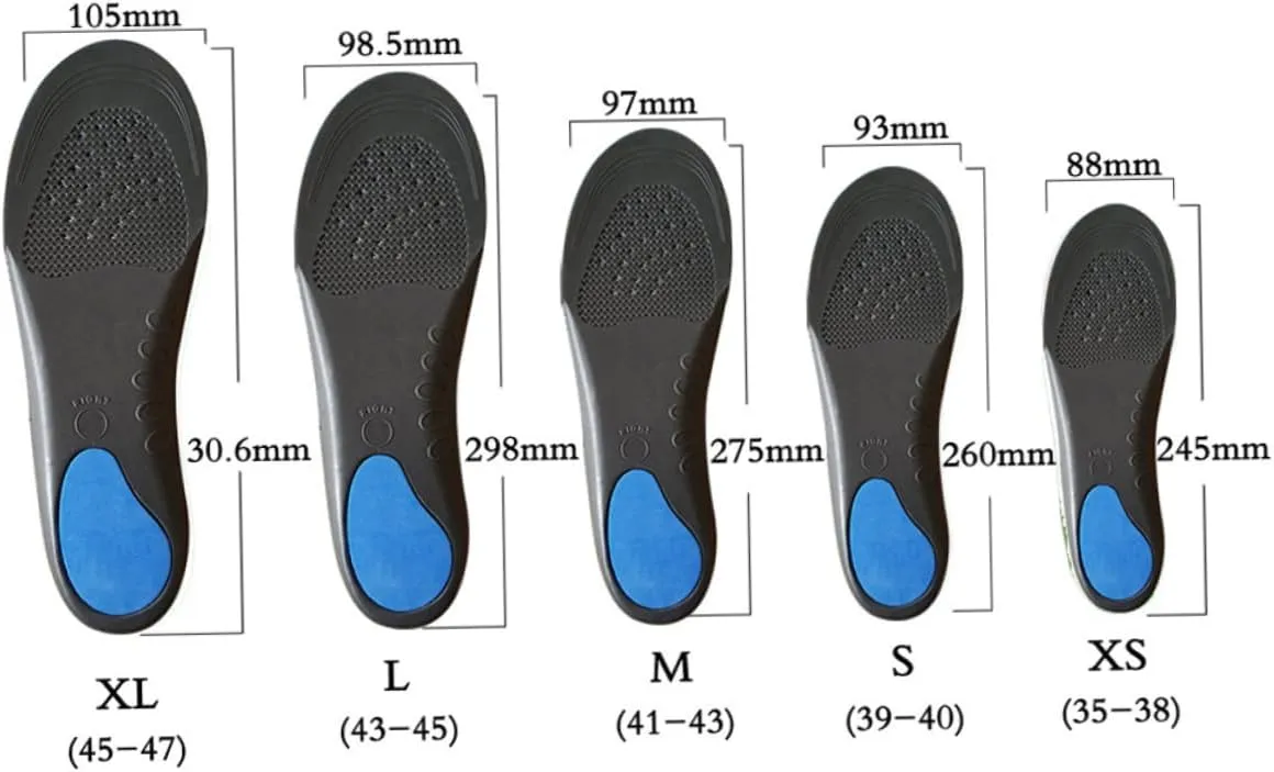 Men's Women's Flatfoot Insoles Comfortable Arch Pad Decompression for Casual Shoes