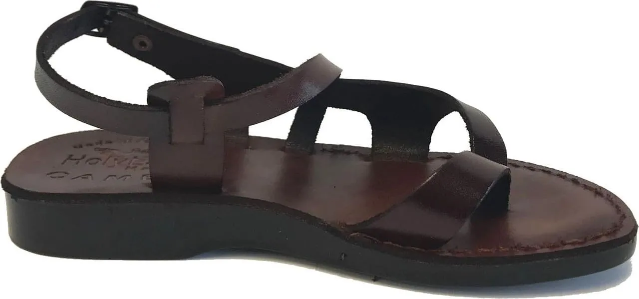 Men/Women Biblical Jesus Leather Sandals/Slides From Jerusalem (Mary Magdalene Style I)