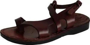 Men/Women Biblical Jesus Leather Sandals/Slides From Jerusalem (Mary Magdalene Style I)
