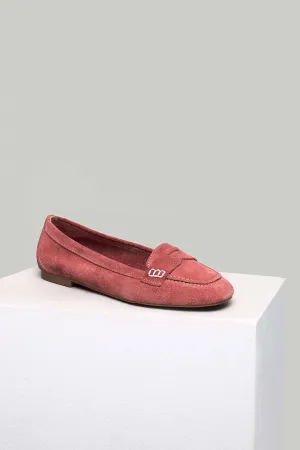 Mercan Süet Kadın Deri Loafer