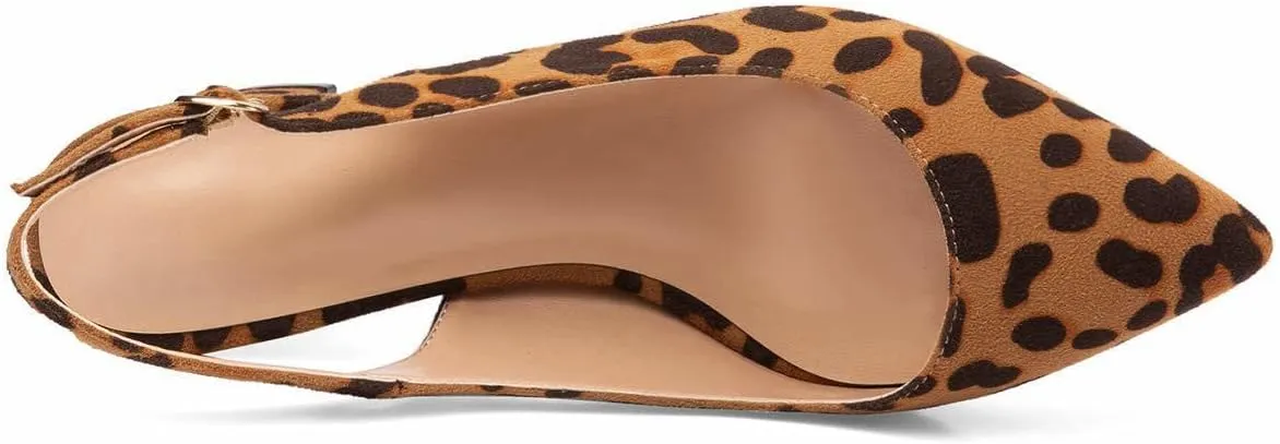 Mettesally Block Heel Slingback Pumps for Women 2 Inches Low Heel Comfortable