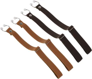 Milisten 2 Pairs Brown Elastic Ankle Strap Extenders for Women Decorative Shoelaces Pearl Design