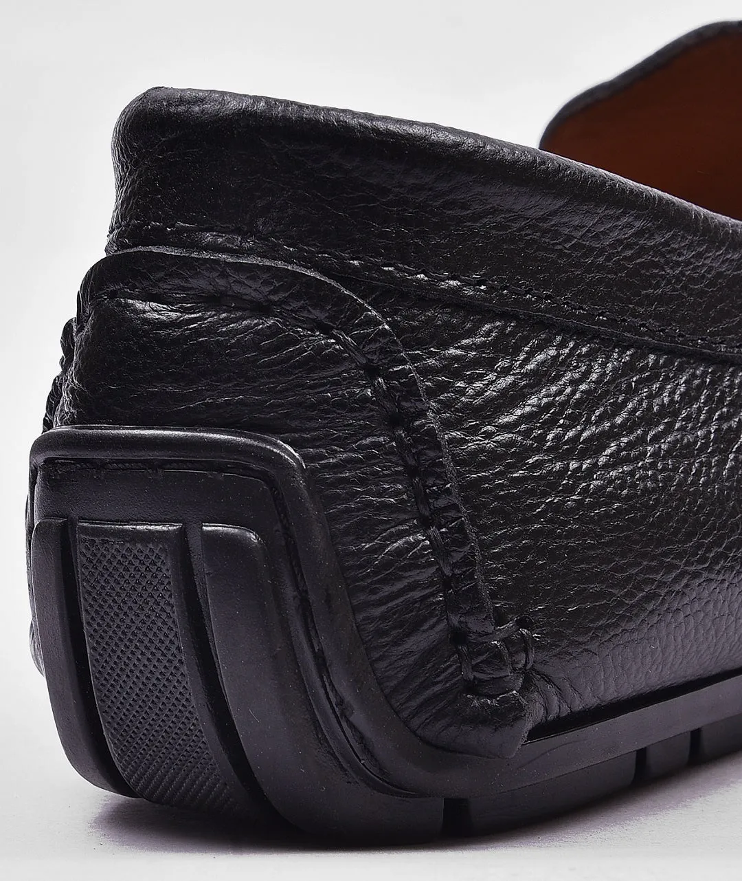 MILLED LEATHER SIDE BUCKLE LOAFER SHOES