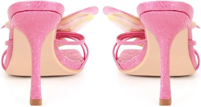 MissHeel Orchid Heels for Women Slip On Thong Heels