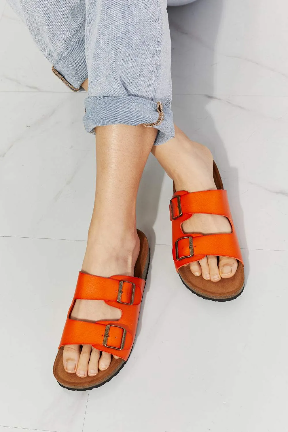 MMShoes Double Banded Slide Sandals
