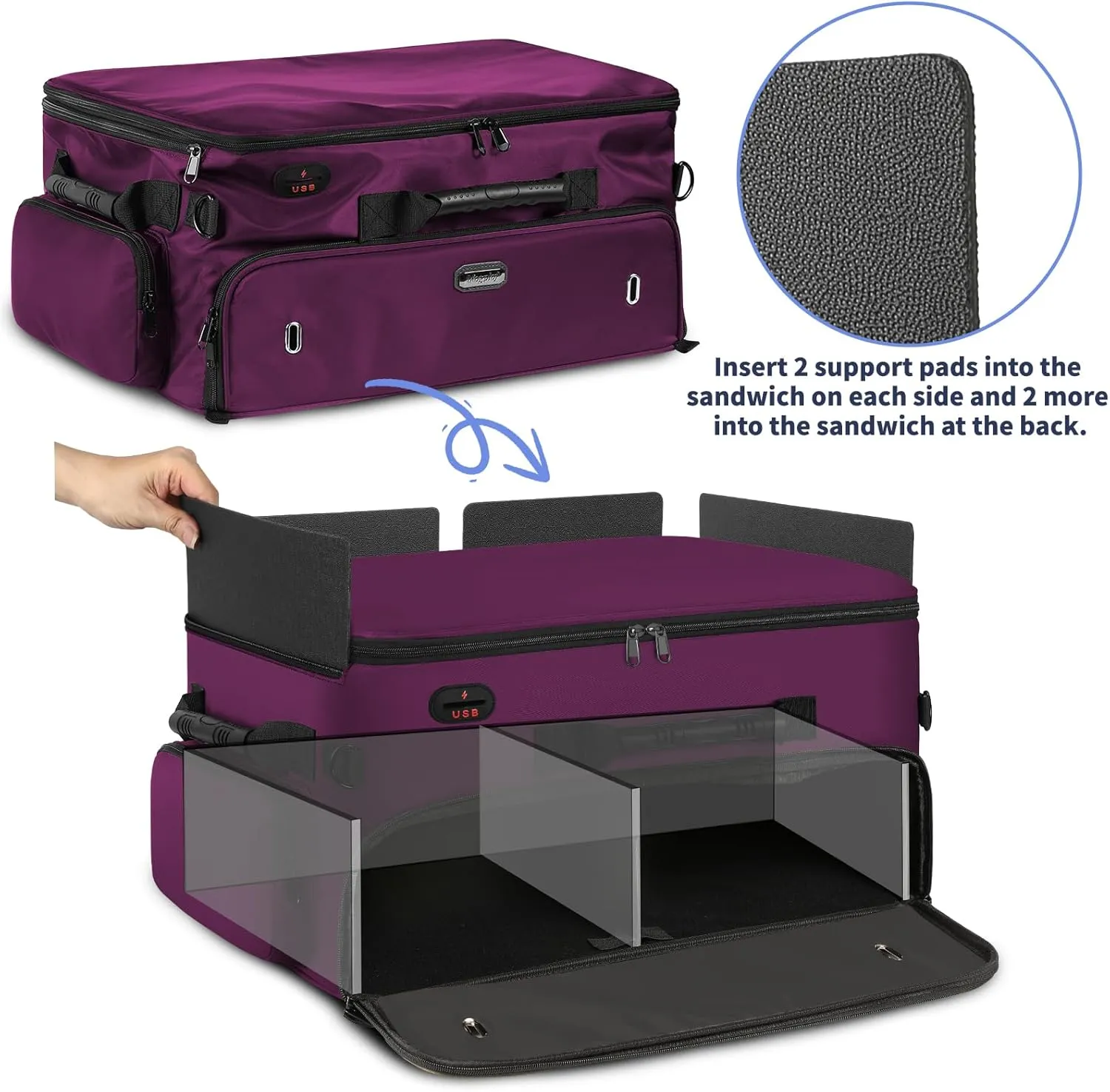 Mogplof Extra Large 2 Layer Golf Trunk Organizer, Golf Gifts for Men Golfers, 20"x 14"x 10" Water-Resistant Car Durable Golf Organizer for 2 Pair Shoes, Balls, Tees, Clothes, Gloves, Accessories