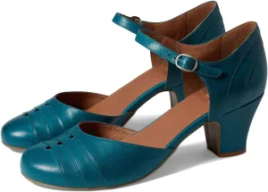 MOOMMO Women Vintage Low Chunky Heel Mary Jane Shoes Pumps Round Closed Toe Cut-out Dress Sandals Ankle Strap 2" Block Heels Mary Janes Dress Shoes Rainbow Patchwork Buckle Office Party Fall 4-11 M US