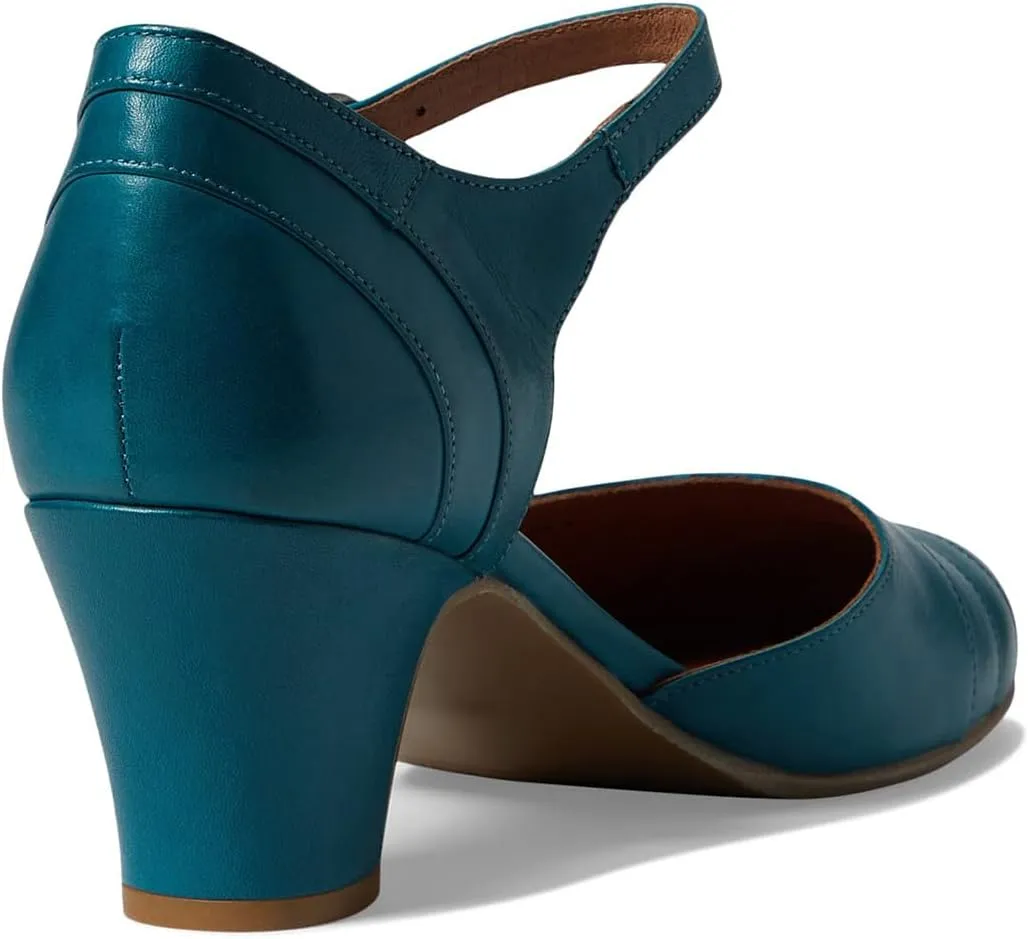 MOOMMO Women Vintage Low Chunky Heel Mary Jane Shoes Pumps Round Closed Toe Cut-out Dress Sandals Ankle Strap 2" Block Heels Mary Janes Dress Shoes Rainbow Patchwork Buckle Office Party Fall 4-11 M US