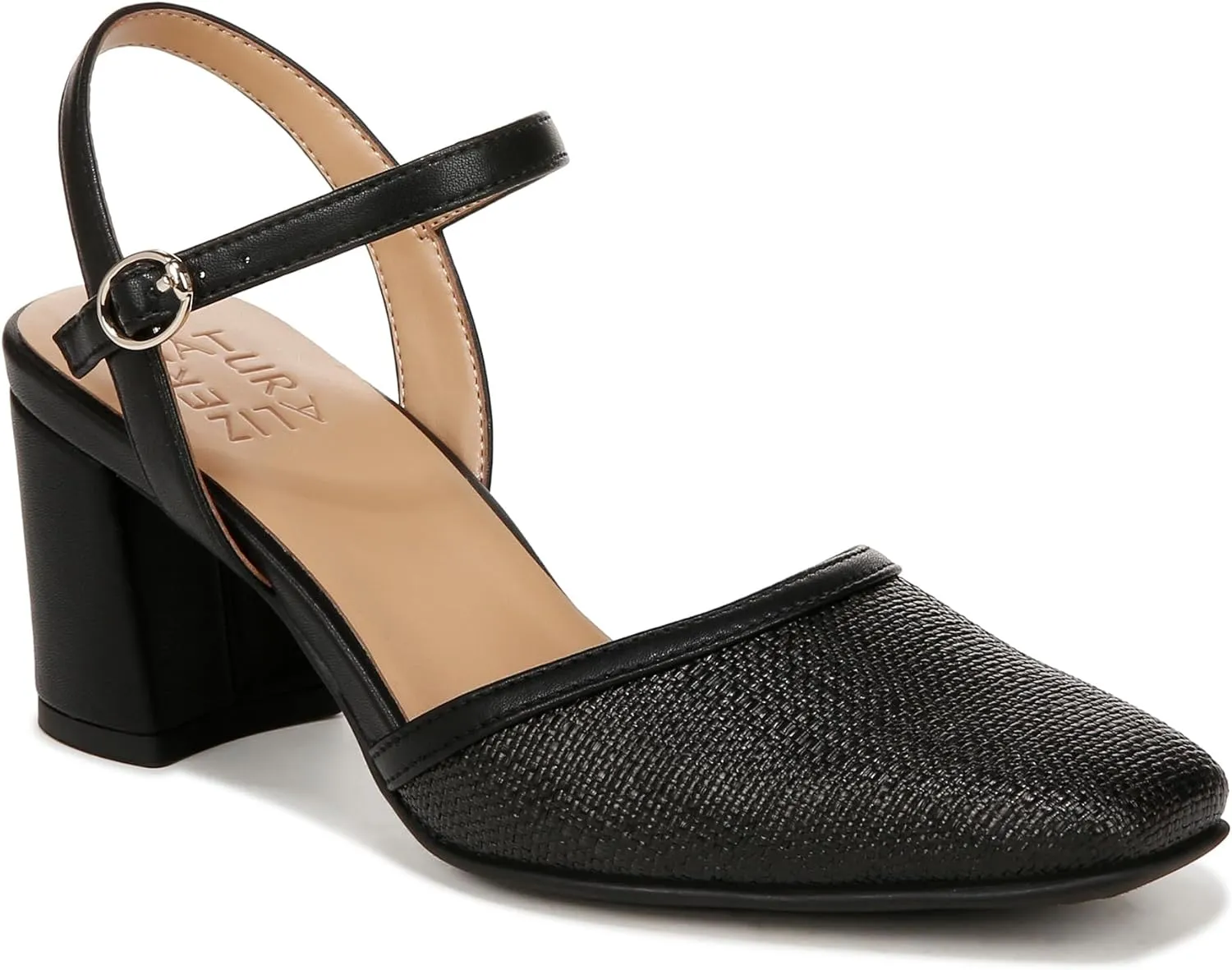 Naturalizer Women's Wave Ankle Strap Closed Toe Heeled Dress Shoe