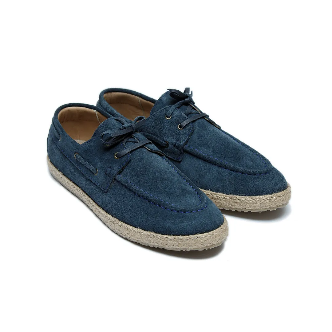 Navy Suede Laces Espadrillis