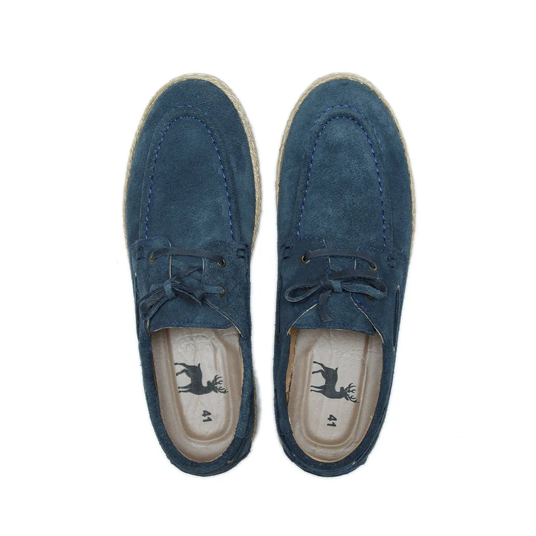 Navy Suede Laces Espadrillis