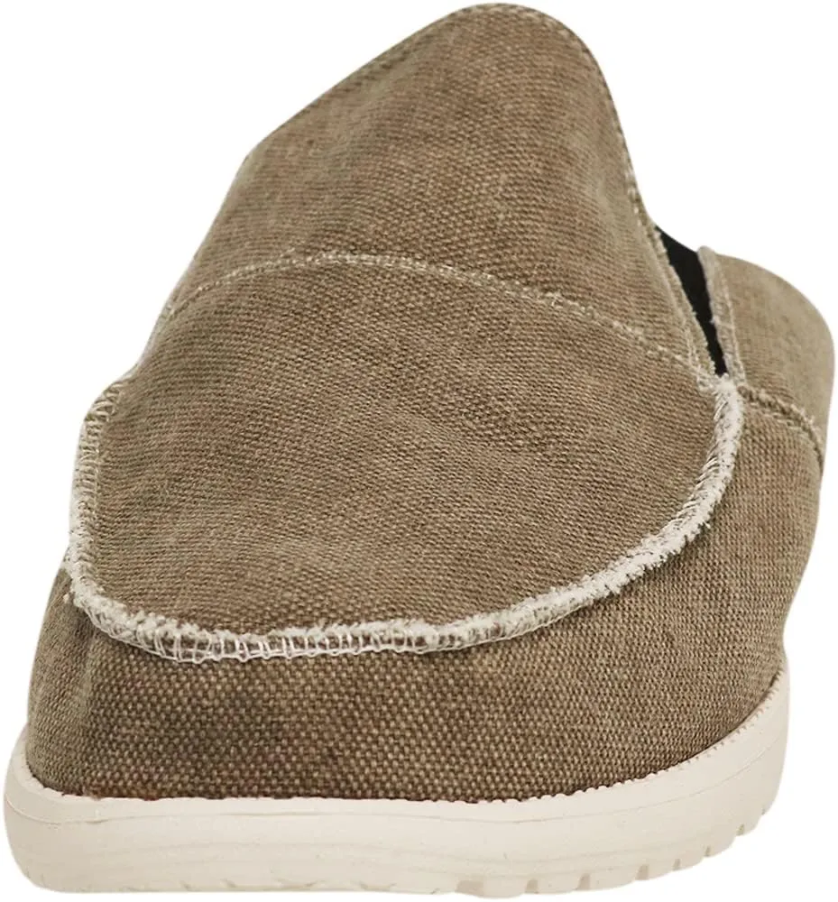 NORTY Mens Canvas Slip On Clog Slipper Shoe for Indoor Outdoor with Durable Sole
