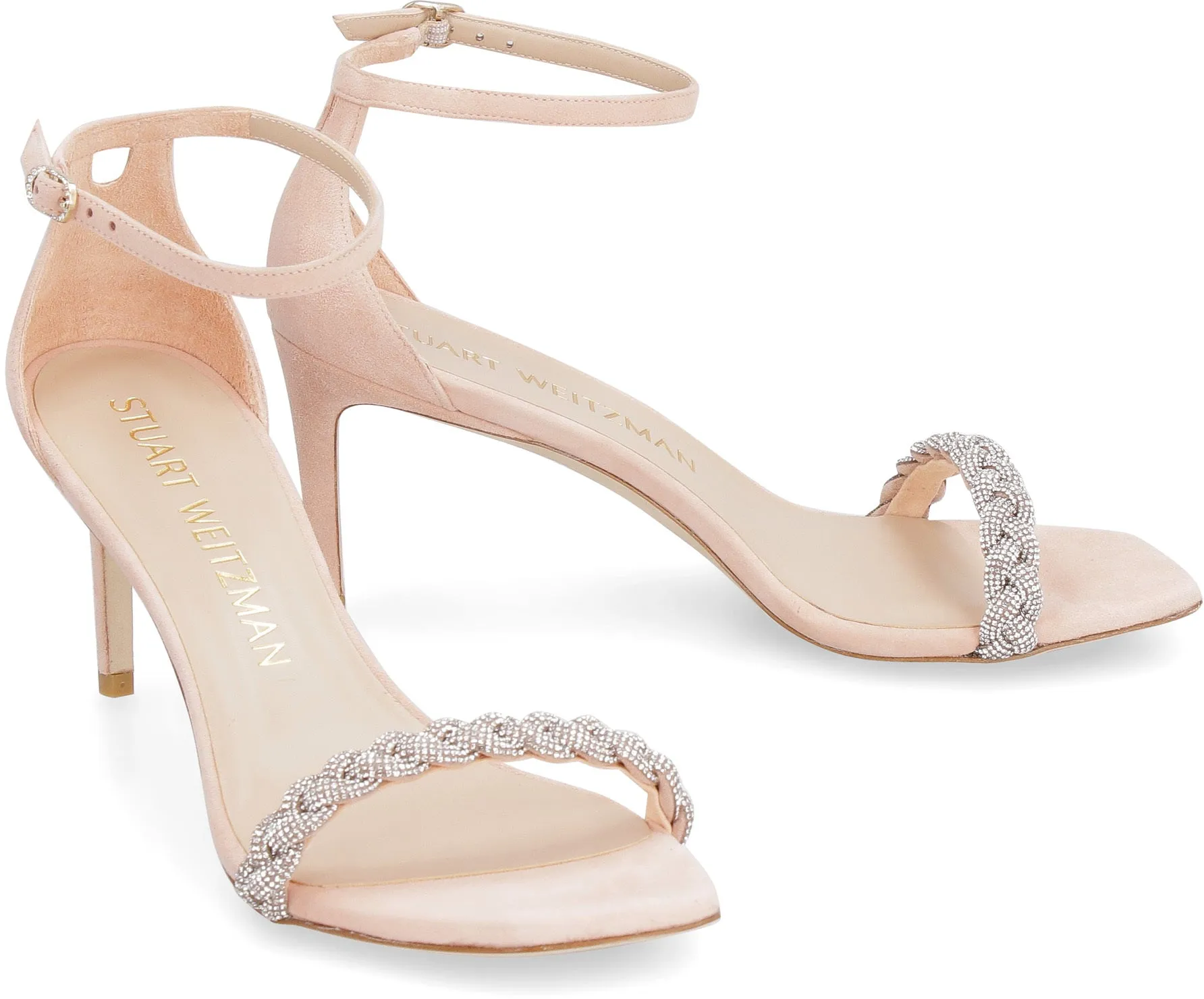 Nudistcurve suede sandals