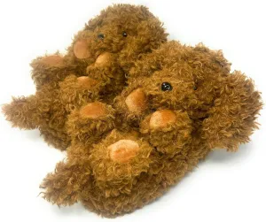 ooohyeah Kids Fuzzy Funny Animal Slippers, Cute Non-Slip Winter Warm House Shoes for Boys & Girls, Shoe Size 1-4