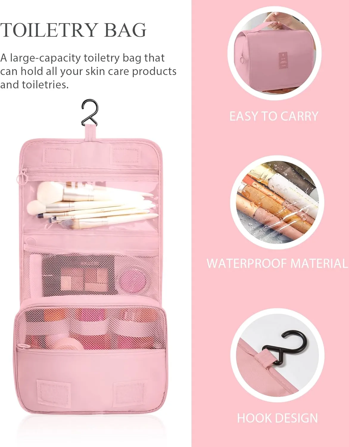 Packing Cubes 10 PCS, Mesh Breathable Luggage Organizers Bags, Packing Organizers, Durable Travel Essentials Bags Set, Travel Packing Organizers,Pink