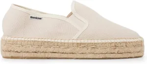 Palma Sustainable Platform Slip on Espadrilles for Women - Classic Style Breathable Eco Canvas Upper, Comfy Insole with Jute Midsole, Handmade Shoes, Made in Spain