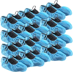 PartyKindom 50 Pairs Non-woven Anti-static Shoes Covers Non-slip Booties for Women Work