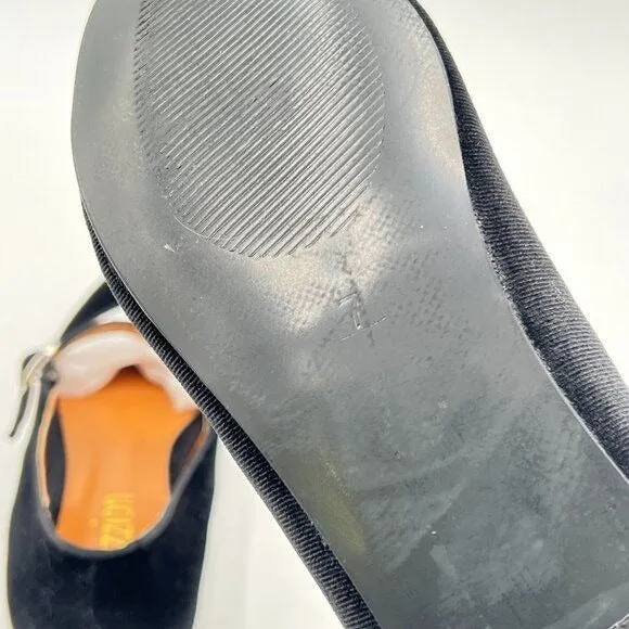 Pazzion Black Cute Round Toe Mary Janes Comfortable Strap Buckled Ballet Flats