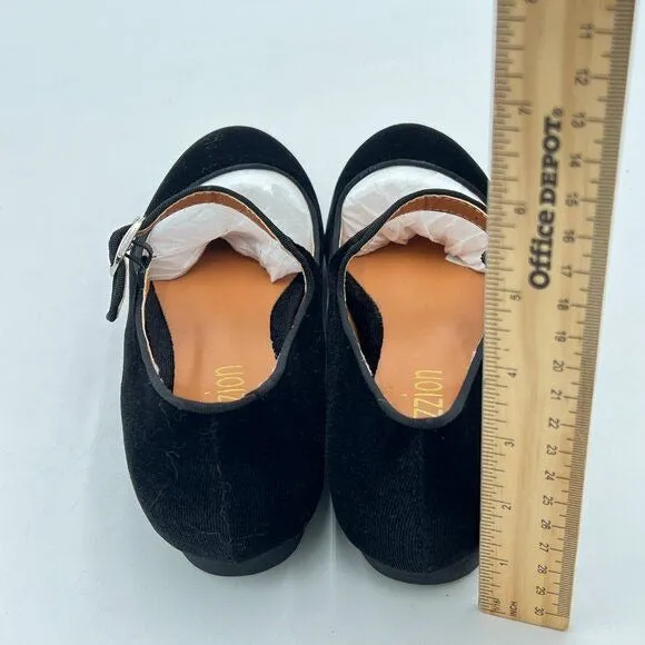 Pazzion Black Cute Round Toe Mary Janes Comfortable Strap Buckled Ballet Flats